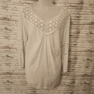 Lace Detail Long Sleeve Top (XL)